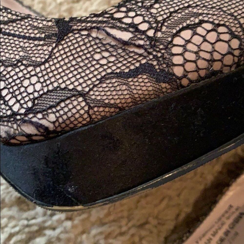 Glint Black Lace Stiletto Heels Size 7.5 AS-IS Special Occasion Pump - Picture 4 of 7